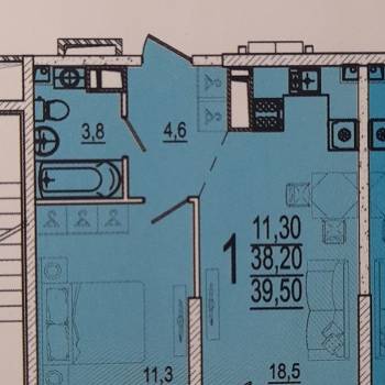 Сдается 1-комнатная квартира, 38,6 м²