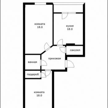 Продается 2-х комнатная квартира, 61,6 м²