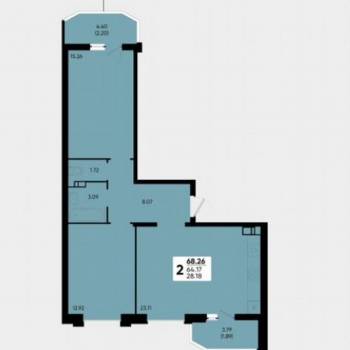 Продается 2-х комнатная квартира, 65 м²