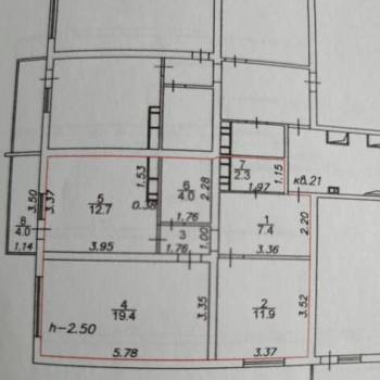 Продается 2-х комнатная квартира, 59,5 м²