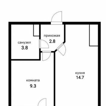 Продается 1-комнатная квартира, 33 м²