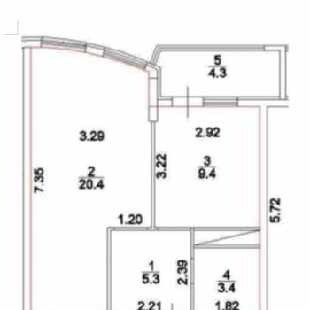 Продается 1-комнатная квартира, 38,5 м²