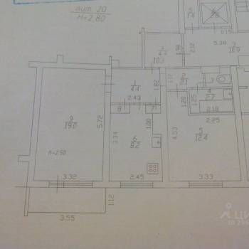 Продается 2-х комнатная квартира, 54,7 м²