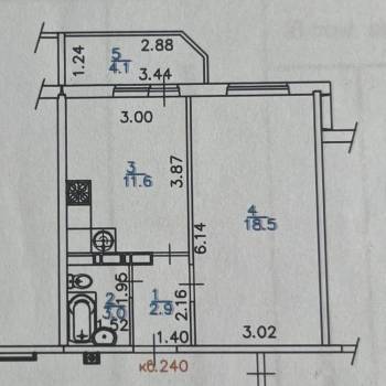 Сдается 1-комнатная квартира, 36 м²