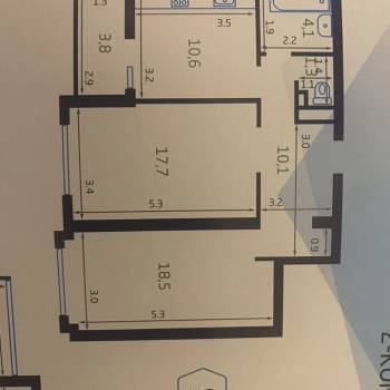 Продается 2-х комнатная квартира, 62 м²