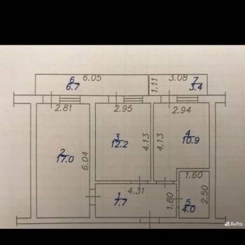 Сдается 2-х комнатная квартира, 51,8 м²