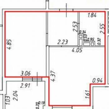 Продается 1-комнатная квартира, 40,7 м²