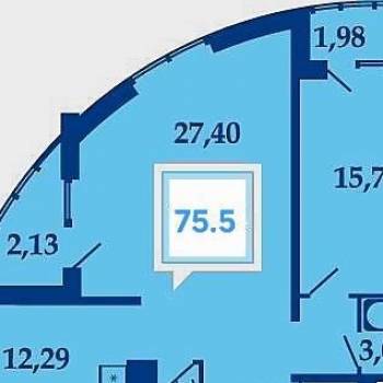 Сдается Многокомнатная квартира, 75,2 м²