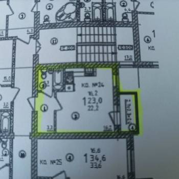 Продается 1-комнатная квартира, 23 м²