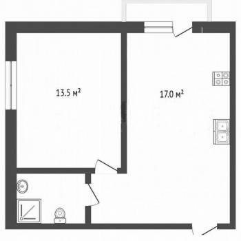 Продается 1-комнатная квартира, 36,6 м²