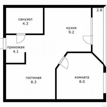 Продается 1-комнатная квартира, 36,7 м²