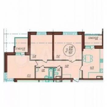 Продается 3-х комнатная квартира, 101 м²