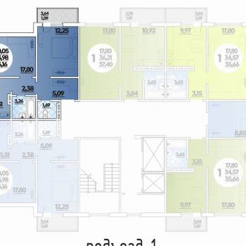 Сдается 2-х комнатная квартира, 54,3 м²