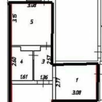 Продается 1-комнатная квартира, 43,5 м²