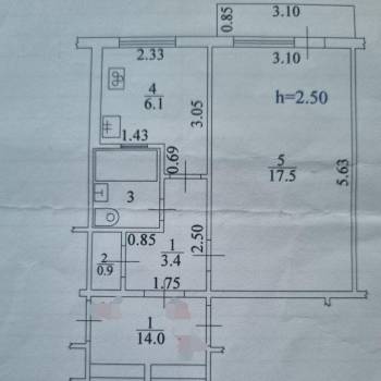 Продается 1-комнатная квартира, 30,8 м²