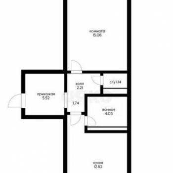 Продается 1-комнатная квартира, 42,4 м²