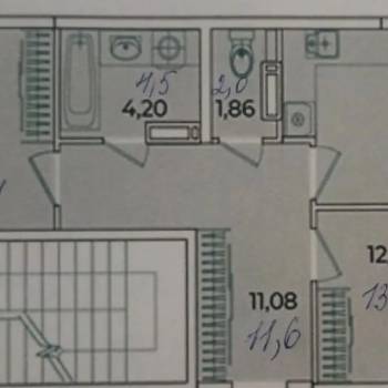 Продается 2-х комнатная квартира, 78 м²