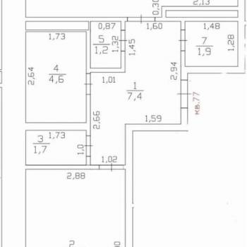 Продается 2-х комнатная квартира, 58 м²