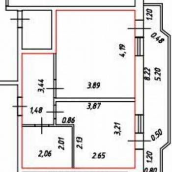 Продается 1-комнатная квартира, 43 м²