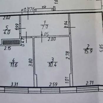 Продается 2-х комнатная квартира, 50 м²