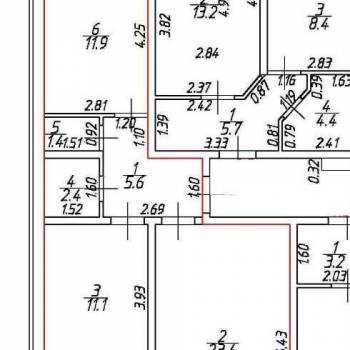 Продается 2-х комнатная квартира, 55,8 м²