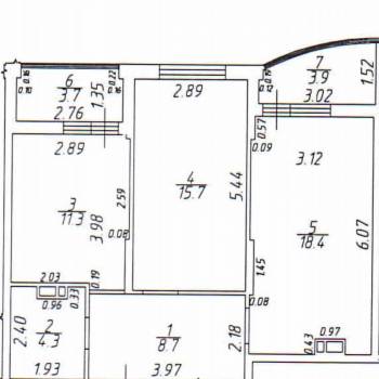Сдается 2-х комнатная квартира, 58,4 м²