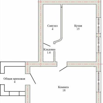 Продается 1-комнатная квартира, 40 м²