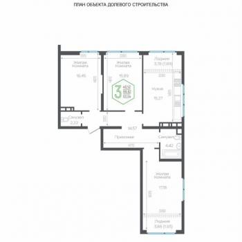 Продается 3-х комнатная квартира, 95 м²