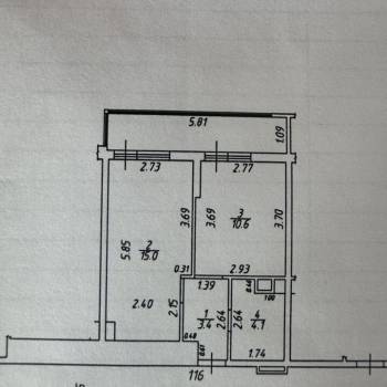 Продается 1-комнатная квартира, 36 м²