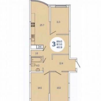 Сдается Многокомнатная квартира, 89 м²