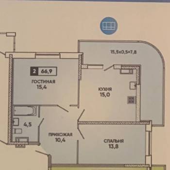 Сдается 2-х комнатная квартира, 66,9 м²