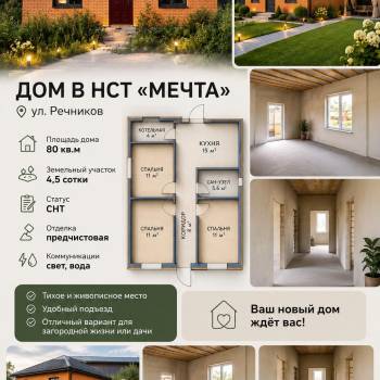 Продается Дом, 80 м²