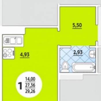 Сдается 1-комнатная квартира, 30 м²