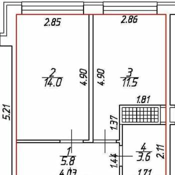 Продается 1-комнатная квартира, 38 м²