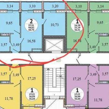 Продается 2-х комнатная квартира, 44 м²