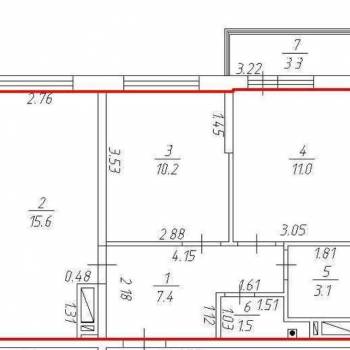 Продается 2-х комнатная квартира, 52 м²