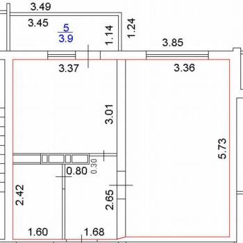 Продается 1-комнатная квартира, 42 м²