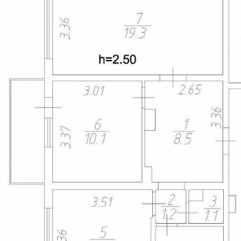 Продается 2-х комнатная квартира, 56 м²