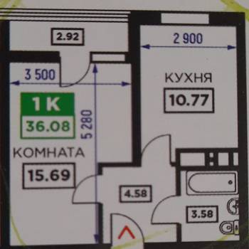 Сдается 1-комнатная квартира, 35 м²