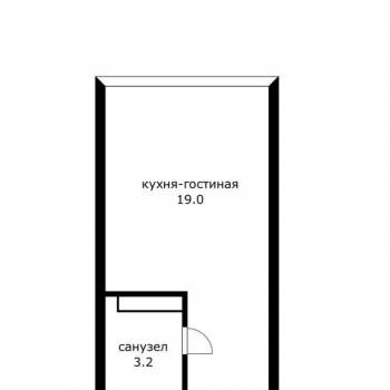 Сдается 1-комнатная квартира, 22,2 м²