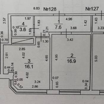 Продается 1-комнатная квартира, 44,2 м²