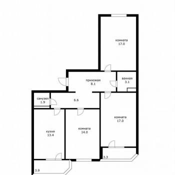 Продается 3-х комнатная квартира, 81 м²