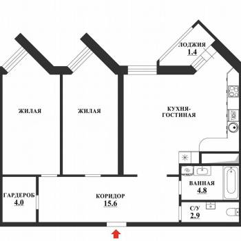 Продается 3-х комнатная квартира, 85,8 м²