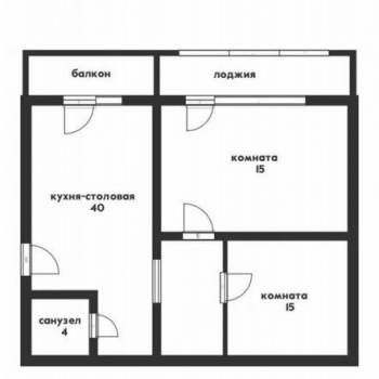 Продается 2-х комнатная квартира, 80 м²