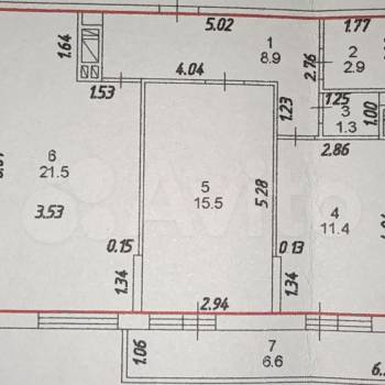 Сдается 2-х комнатная квартира, 61,5 м²