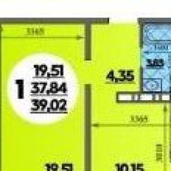 Сдается 1-комнатная квартира, 39 м²