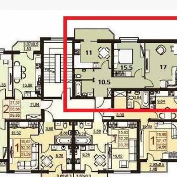 Продается 2-х комнатная квартира, 56,2 м²