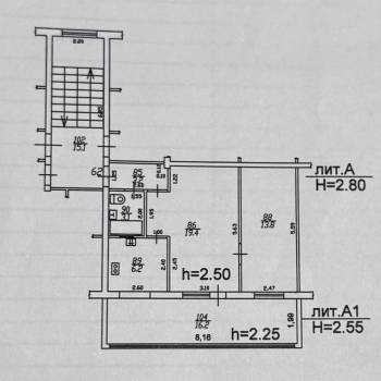 Продается 2-х комнатная квартира, 61,8 м²