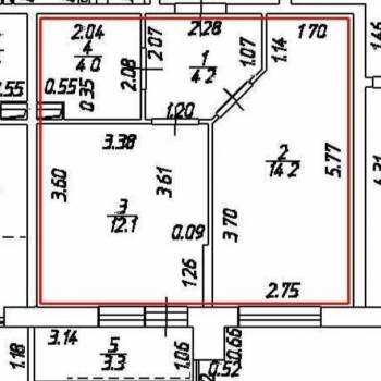 Продается 1-комнатная квартира, 37,8 м²