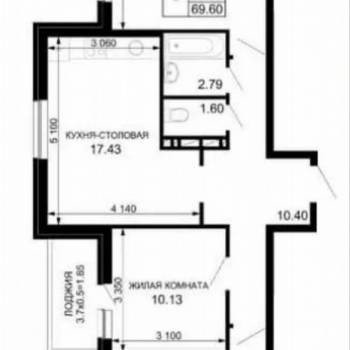 Продается 3-х комнатная квартира, 69,9 м²